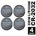 Cr2032 batteria Al Litio A Bottone 3 v, Confezione Da 4 - Foto miniatura 2