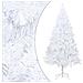 Albero di Natale Artificiale con Rami Spessi Bianco 240 cm PVC - Foto miniatura 1