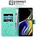 Custodia Compatibile Con Samsung Galaxy Note 9 In Turchese Fiore - Coperchio Protettivo In Design Floreale Con Chiusura Magnetica, Funzione Stand E Slot Per Carte - Foto miniatura 5