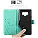 Custodia Compatibile Con Samsung Galaxy Note 9 In Turchese Fiore - Coperchio Protettivo In Design Floreale Con Chiusura Magnetica, Funzione Stand E Slot Per Carte - Foto miniatura 8