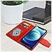 Custodia Iphone 12 Mini A Portafoglio Funzione Supporto - Rosso - Foto miniatura 5