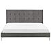 Letto In Velluto Grigio 160 X 200 Cm Ambert - Foto miniatura 3