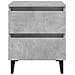 Comodino Grigio Cemento 40x35x50 cm in Legno Multistrato - Foto miniatura 3