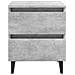 Comodino Grigio Cemento 40x35x50 cm in Legno Multistrato - Foto miniatura 4