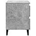 Comodino Grigio Cemento 40x35x50 cm in Legno Multistrato - Foto miniatura 5