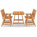 Set da Pranzo da Giardino 5 pz in Legno Massello di Acacia - Foto miniatura 2