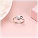 Anello Hugging Con Mani Che Abbracciano E Pietre Zirconi Silver - Foto miniatura 2