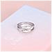 Anello Hugging Con Mani Che Abbracciano E Pietre Zirconi Silver - Foto miniatura 3