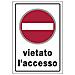 Targa Segnaletica Vietato Accesso Pp Cm 20x30 X 10 Pz - Foto miniatura 1
