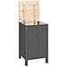Contenitore Per Bucato Grigio 44x44x76 Cm Legno Massello Pino - Foto miniatura 2