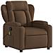 Poltrona Massaggiante Reclinabile Marrone In Tessuto - Foto miniatura 3