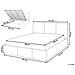 Letto Contenitore Velluto Bousse 180 X 200 Cm Beige Chiaro - Foto miniatura 3