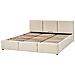 Letto Contenitore Velluto Bousse 180 X 200 Cm Beige Chiaro - Foto miniatura 5