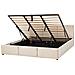 Letto Contenitore Velluto Bousse 180 X 200 Cm Beige Chiaro - Foto miniatura 6