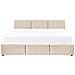 Letto Contenitore Velluto Bousse 180 X 200 Cm Beige Chiaro - Foto miniatura 8