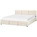 Letto Contenitore Velluto Bousse 180 X 200 Cm Beige Chiaro - Foto miniatura 11