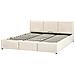 Letto Contenitore Velluto Bousse 180 X 200 Cm Beige Chiaro - Foto miniatura 12