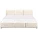Letto Contenitore Velluto Bousse 180 X 200 Cm Beige Chiaro - Foto miniatura 13