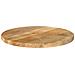 Piano Per Tavolo 40x3,8 Cm Rotondo In Legno Massello Di Mango - Foto miniatura 2