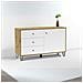 Credenza Bollo 5 Con Anta E 3 Cassetti Colore Rovere E Bianco - Foto miniatura 1