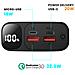Batteria Esterna 20000mah 2 Usb + Usb-c Led Compatta, Nero - Foto miniatura 2