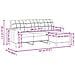 Divano a 3 Posti con Poggiapiedi rosa 180 cm in Velluto - Foto miniatura 7