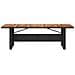 Tavolo Giardino Piano Legno Acacia Nero 240x90x75 cm Polyrattan - Foto miniatura 4