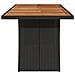 Tavolo Giardino Piano Legno Acacia Nero 240x90x75 cm Polyrattan - Foto miniatura 5