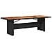 Tavolo Giardino Piano Legno Acacia Nero 240x90x75 cm Polyrattan - Foto miniatura 6