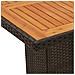 Tavolo Giardino Piano Legno Acacia Nero 240x90x75 cm Polyrattan - Foto miniatura 9
