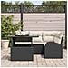 Set di Divani da Giardino da 5 Pezzi con Cuscini in Polyrattan Nero - Foto miniatura 3