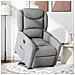 Poltrona Reclinante Alzapersona Elettrica Grigio Chiaro Tessuto - Foto miniatura 2