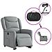 Poltrona Reclinante Alzapersona Elettrica Grigio Chiaro Tessuto - Foto miniatura 9