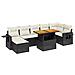 Set Divani da Giardino con Cuscini 8 pz Nero in Polyrattan - Foto miniatura 1
