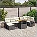 Set Divani da Giardino con Cuscini 8 pz Nero in Polyrattan - Foto miniatura 2