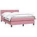 Giroletto a Molle con Materasso Rosa 140x210 cm in Velluto - Foto miniatura 3