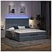Struttura Letto Pouf con Materassi 200x200 cm Velluto - Foto miniatura 3