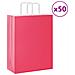 Sacchetti di Carta 50 pz con Manici Rosa 26x12x35 cm - Foto miniatura 1