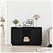 Buffet  Nero Rovere 102x35x60 cm Legno ingegnerizzato - Foto miniatura 4