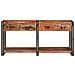 Set di 2 Tavoli Consolle con Cassetti, Legno Massello Recuperato Multicolore, Tavolo Consolle con Cassetti 160x33x75 cm Legno Massello Recuperato - Foto miniatura 4