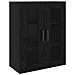 Credenza Rovere nero 69.5 x 34 x 90 cm Legno multistrato - Foto miniatura 6