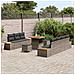 Set Divano da Giardino con cuscino 10 pcs Grigio Poly Rattan - Foto miniatura 3