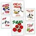 Set Di 6 Stampe Illustrazioni Decorative Di Cibo E Piatti In Stile Pop Art Incorniciate Con Illustrazioni A3 & A4 Cornice Bianca - Foto miniatura 1