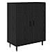 Credenza 2 pcs Rovere Nero Legno Stratificato e Vetro - Foto miniatura 6