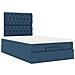 Struttura Letto Pouf con Materasso Blu 120x190 cm in Tessuto - Foto miniatura 7