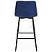 Sgabello POZZA in velluto blu navy con gambe nere x3 - Foto miniatura 5
