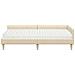 Struttura Letto Angolare con Materasso 2 pcs Crema Tessuto - Foto miniatura 5