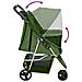 Passeggino per Cani Pieghevole Verde 80x46x98cm Tessuto Oxford - Foto miniatura 6