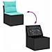 Set Divano da Giardino con archiviazione 5 pcs Nero polyrattan - Foto miniatura 9