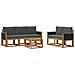 Set di divani da esterno con cuscino 6 pcs Naturale e Antracite - Foto miniatura 1